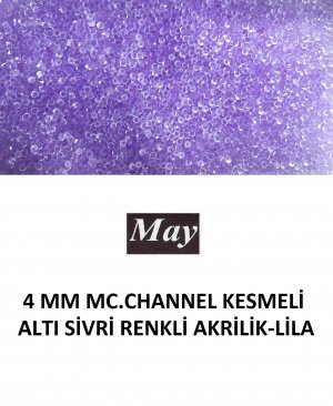 4 MM MC.CHANNEL ALTI SİVRİ RENKLİ AKRİLİK-LİLA