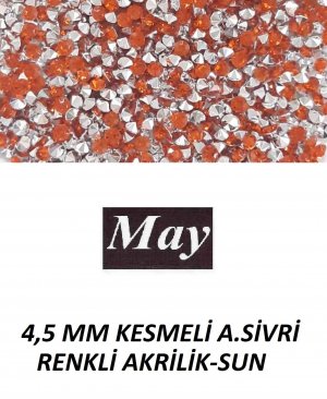 4,5 MM KESMELİ ALTI SİVRİ RENKLİ AKRİLİK-SUN