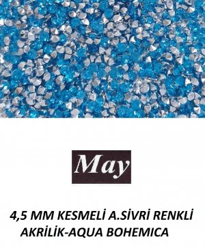 4,5 MM KESMELİ ALTI SİVRİ RENKLİ AKRİLİK-AQUA BOHEMICA