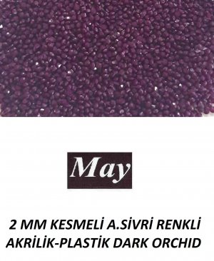 2 MM KESMELİ ALTI SİVRİ RENKLİ AKRİLİK-PLASTİK DARK ORCHID