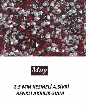 2,5 MM KESMELİ ALTI SİVRİ RENKLİ AKRİLİK-SIAM