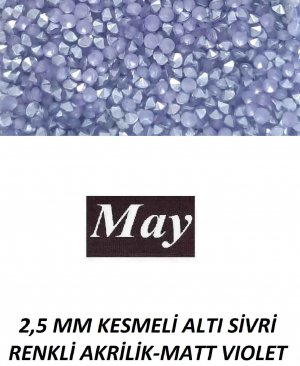 2,5 MM KESMELİ ALTI SİVRİ RENKLİ AKRİLİK-MATT VIOLET