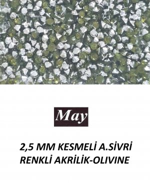 2,5 MM KESMELİ ALTI SİVRİ RENKLİ AKRİLİK-OLIVINE