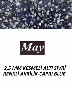 2,5 MM KESMELİ ALTI SİVRİ RENKLİ AKRİLİK-CAPRI BLUE