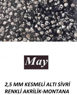 2,5 MM KESMELİ ALTI SİVRİ RENKLİ AKRİLİK-MONTANA