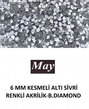 6 MM KESMELİ ALTI SİVRİ RENKLİ AKRİLİK-B.DIAMOND