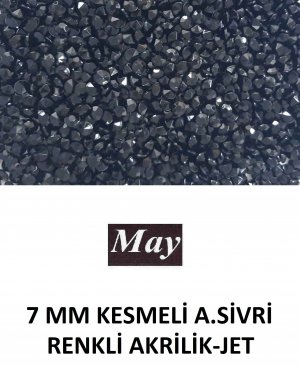 7 MM KESMELİ ALTI SİVRİ RENKLİ AKRİLİK-JET