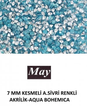 7 MM KESMELİ ALTI SİVRİ RENKLİ AKRİLİK-AQUA BOHEMICA