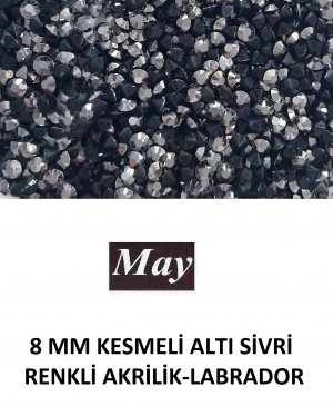 8 MM KESMELİ ALTI SİVRİ RENKLİ AKRİLİK-LABRADOR