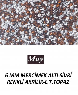 6 MM MERCİMEK ALTI SİVRİ RENKLİ AKRİLİK-L.T.TOPAZ