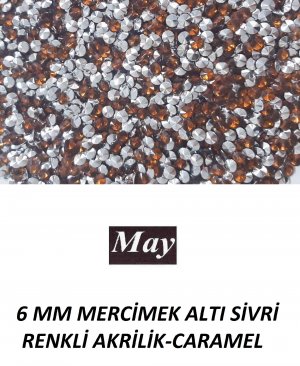 6 MM MERCİMEK ALTI SİVRİ RENKLİ AKRİLİK-CARAMEL