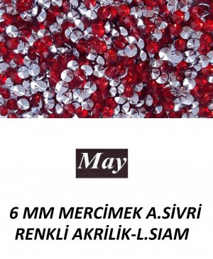 6 MM MERCİMEK ALTI SİVRİ RENKLİ AKRİLİK-L.SIAM