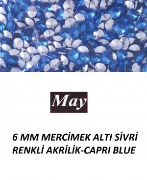 6 MM MERCİMEK ALTI SİVRİ RENKLİ AKRİLİK-CAPRI BLUE