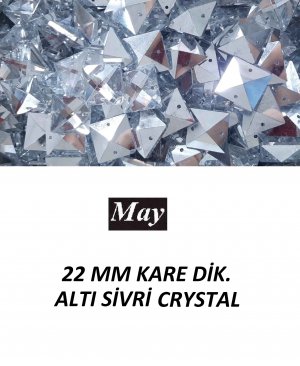 22 MM KARE DİK.ALTI SİVRİ CRYSTAL