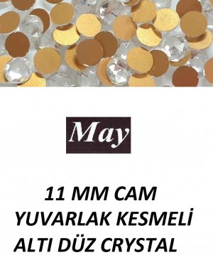 11 MM CAM YUVARLAK KESMELİ ALTI DÜZ CRYSTAL