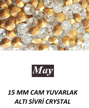 15 MM CAM YUVARLAK ALTI SİVRİ CRYSTAL