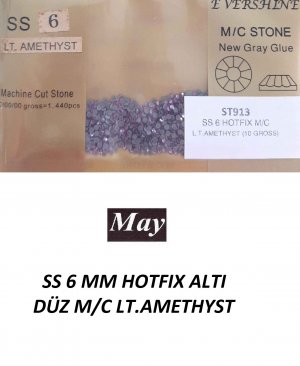 SS 6 MM HOTFIX ALTI DÜZ M/C LT.AMETHYST