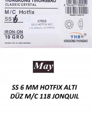 SS 6 MM HOTFIX ALTI DÜZ M/C 118 JONQUIL