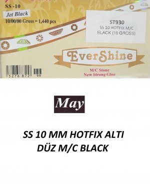 SS 10 MM HOTFIX ALTI DÜZ M/C BLACK