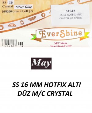 SS 16 MM HOTFIX ALTI DÜZ M/C CRYSTAL 