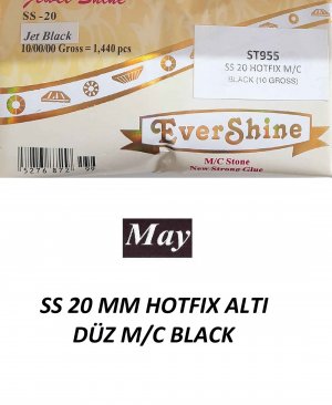 SS 20 MM HOTFIX ALTI DÜZ M/C BLACK