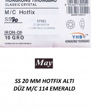 SS 20 MM HOTFIX ALTI DÜZ M/C 114 EMERALD