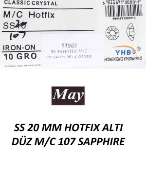 SS 20 MM HOTFIX ALTI DÜZ M/C 107 SAPPHIRE