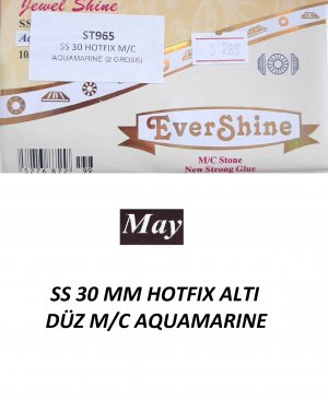 SS 30 MM HOTFIX ALTI DÜZ M/C AQUAMARINE