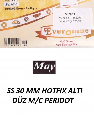 SS 30 MM HOTFIX ALTI DÜZ M/C PERIDOT