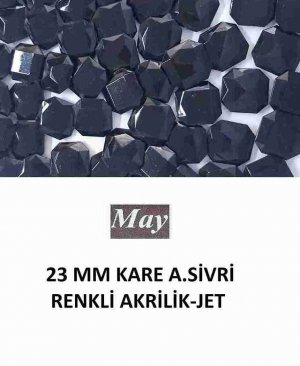 23 MM KARE ALTI SİVRİ RENKLİ AKRİLİK-JET