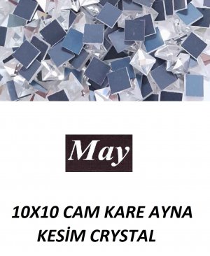 10X10 CAM KARE AYNA X KESİM CRYSTAL