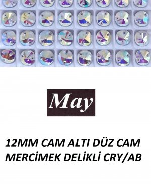 12 MM CAM ALTI DÜZ MERCİMEK DELİKLİ CRY/AB