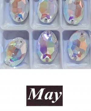 17X24 CAM OVAL ALTI DÜZ DELİKLİ CRY/AB