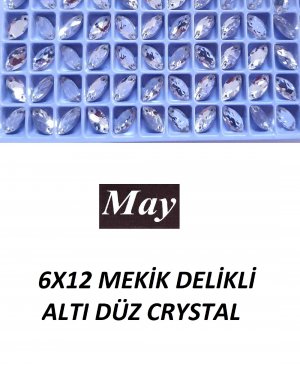 6X12 MEKİK DELİKLİ ALTI DÜZ CRYSTAL