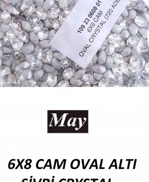 06X08 CAM OVAL ALTI SİVRİ CRYSTAL