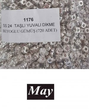 SS 24 TAŞLI YUVALI DİKME B.TEK DELİK BEYOGLU GÜMÜŞ