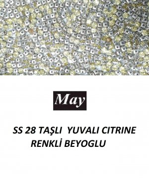 SS 28 TAŞLI  YUVALI CITRINE RENKLİ BEYOGLU 