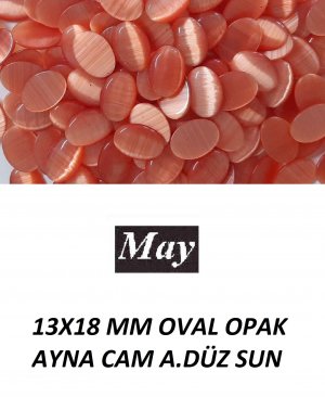 13X18 MM OVAL OPAK AYNA CAM A.DÜZ SUN