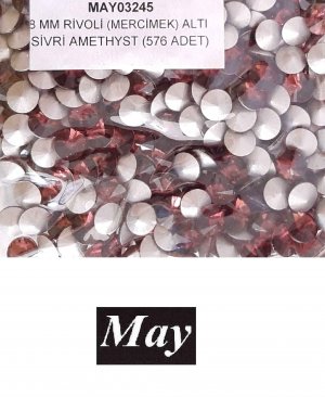 08 MM RİVOLİ (MERCİMEK) ALTI SİVRİ AMETHYST