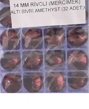 14 MM RİVOLİ (MERCİMEK) ALTI SİVRİ AMETHYST