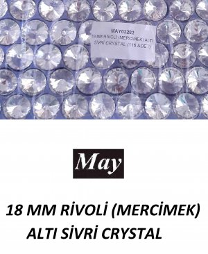 18 MM RİVOLİ (MERCİMEK) ALTI SİVRİ CRYSTAL