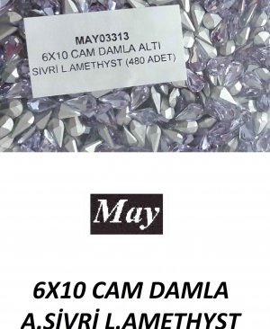 06X10 CAM DAMLA ALTI SİVRİ L.AMETHYST