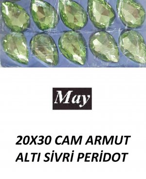 20X30 CAM ARMUT ALTI SİVRİ PERİDOT