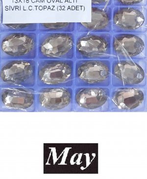 13X18 CAM OVAL ALTI SİVRİ L.C.TOPAZ