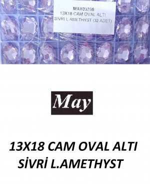 13X18 CAM OVAL ALTI SİVRİ L.AMETHYST