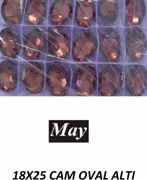 18X25 CAM OVAL ALTI SİVRİ AMETHYST