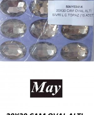 20X30 CAM OVAL ALTI SİVRİ L.C.TOPAZ