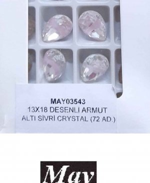 13X18 DESENLİ CAM ARMUT ALTI SİVRİ ROSE