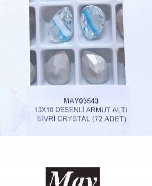 13X18 DESENLİ CAM ARMUT ALTI SİVRİ AQUA BOHEMICA