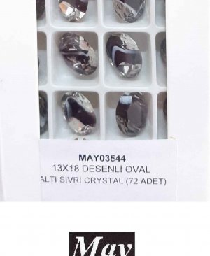 13X18 DESENLİ CAM OVAL ALTI SİVRİ SM.TOPAZ